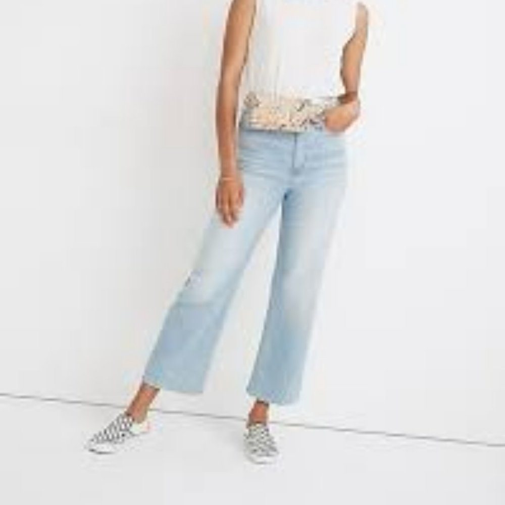 NWOT Madewell Slim Wide Leg Crop Jeans Eastwick Wash Size 27